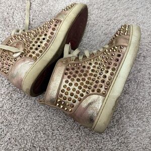 louboutin Studded High-Top Sneakers